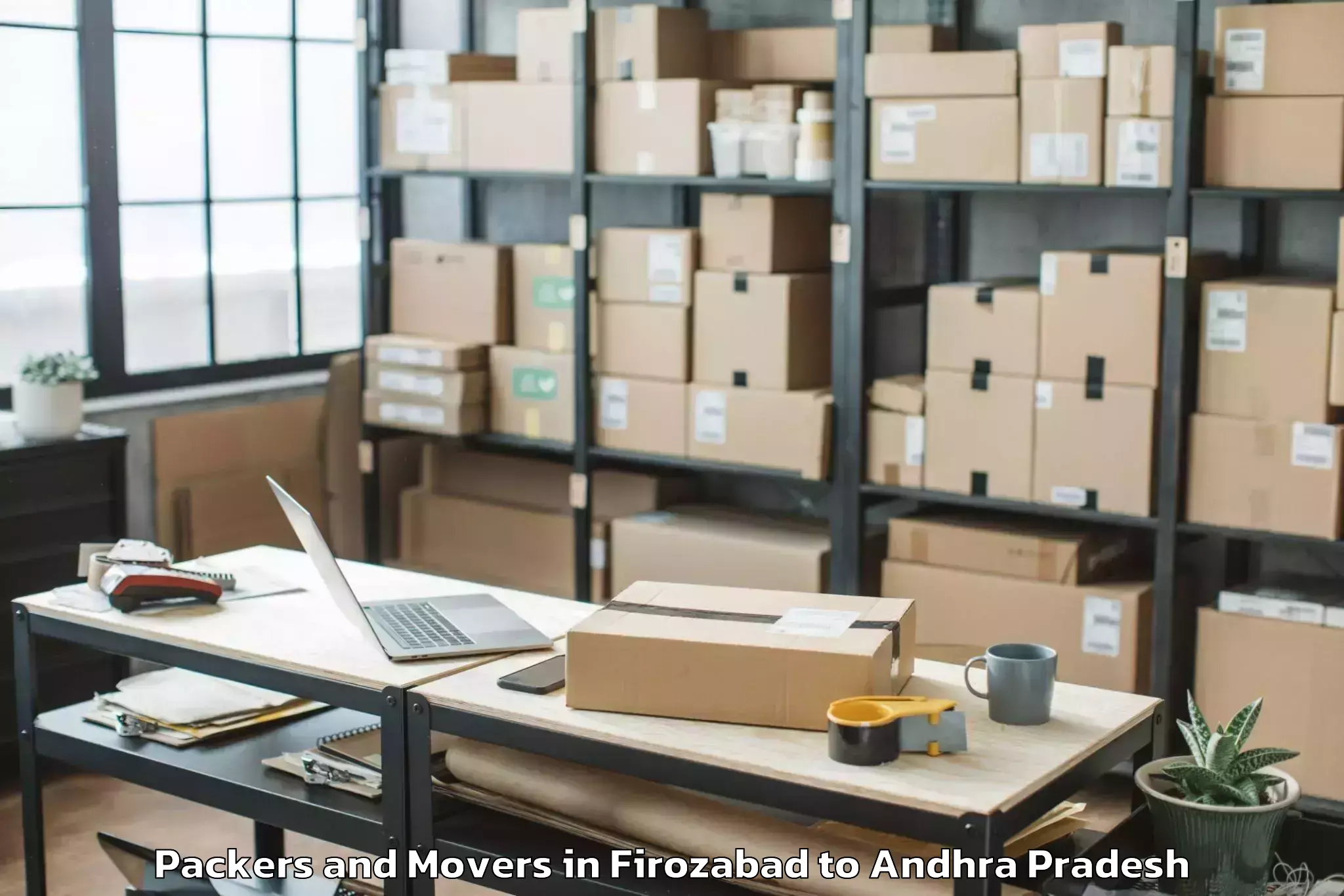 Professional Firozabad to Pedda Nakkalapalem Packers And Movers